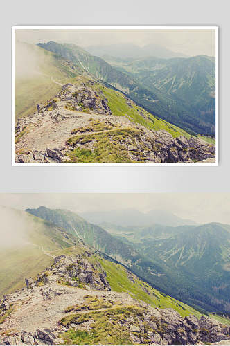 山峰山脉风景图片两联摄影图