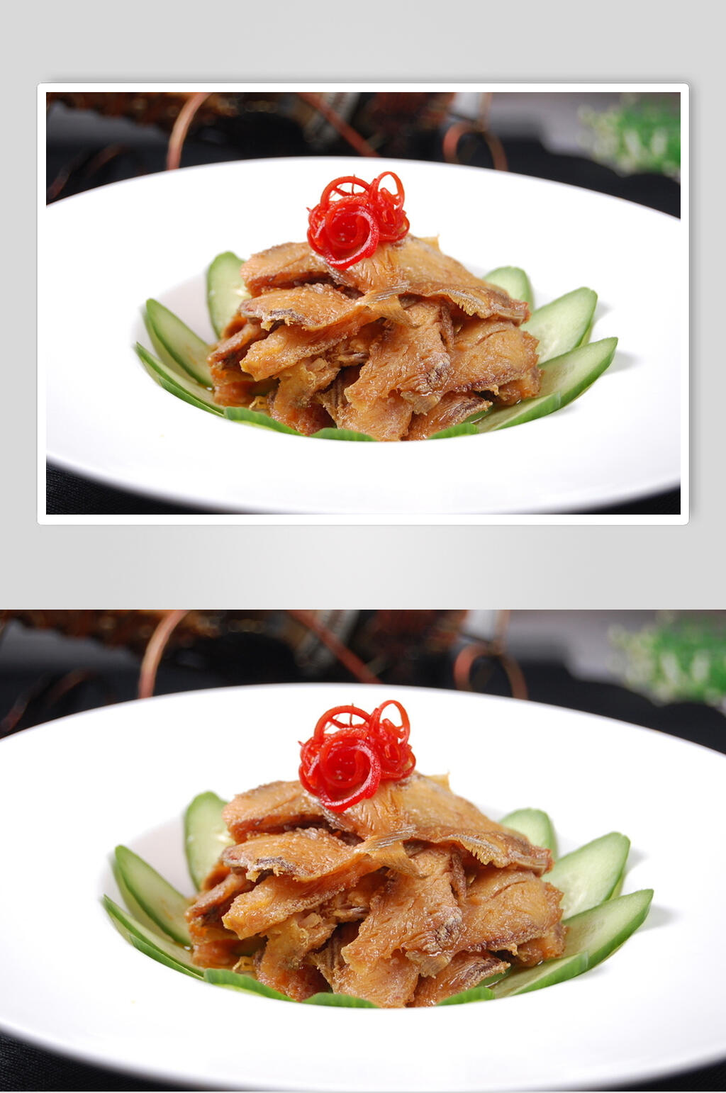 香焖达仔鱼食品图片素材