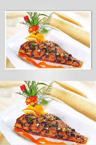 泰式烤鱼美食高清图片
