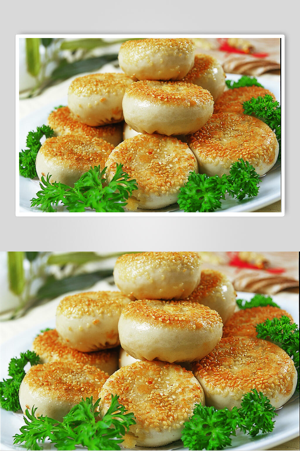 香煎酱肉包元份美食摄影图片素材