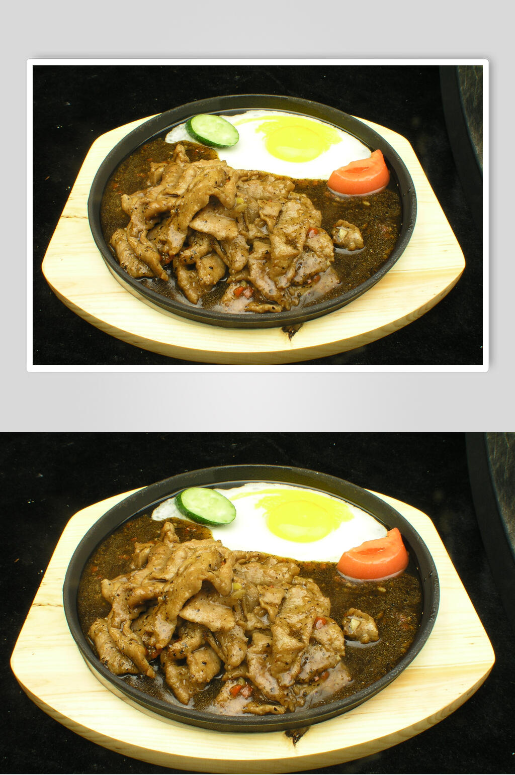 平锅黑椒牛肉食品摄影图片素材