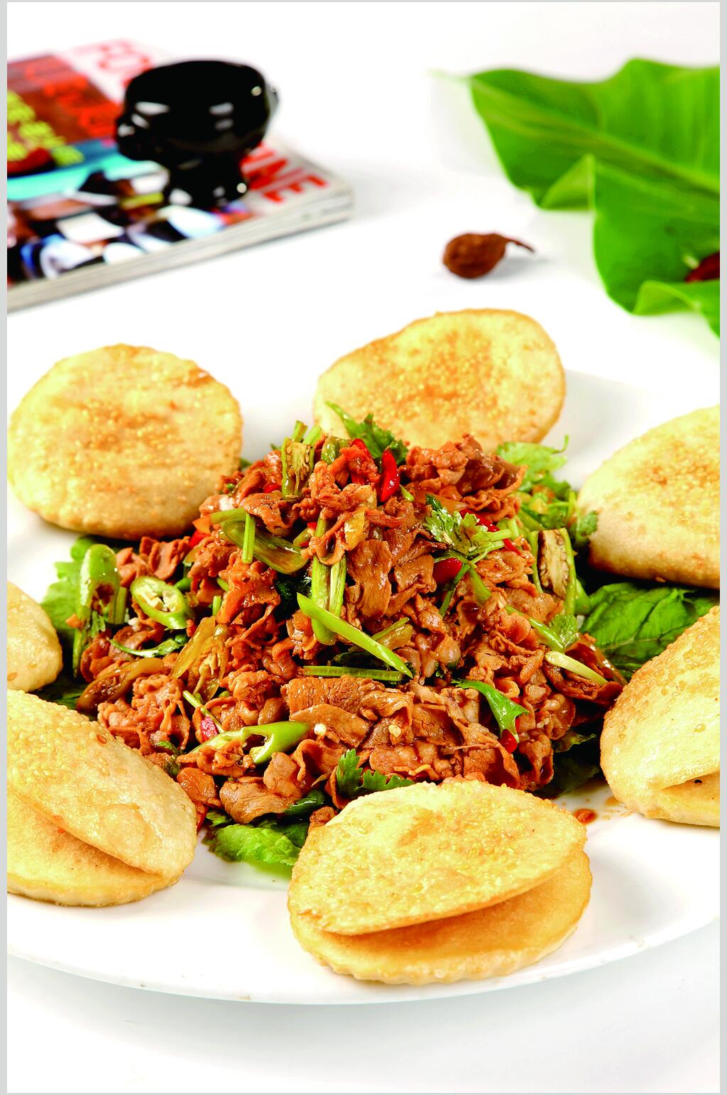喜饼嫩牛肉美食图片素材