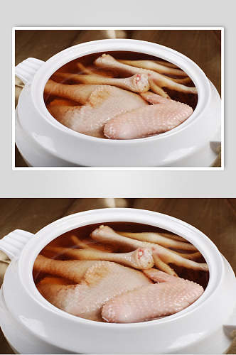 健康美味清炖土鸡汤美食摄影图片