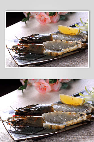 海鲜盐烧大虾美食图片