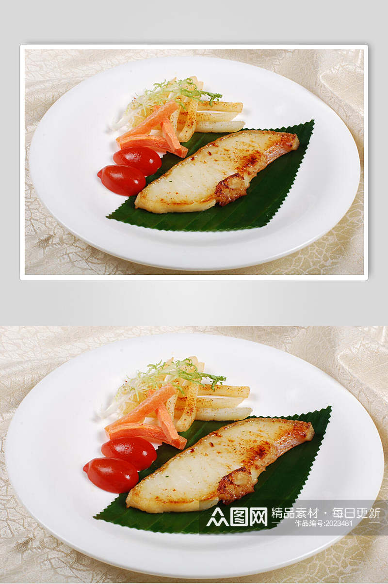 碳烤鳕鱼美食摄影图片素材
