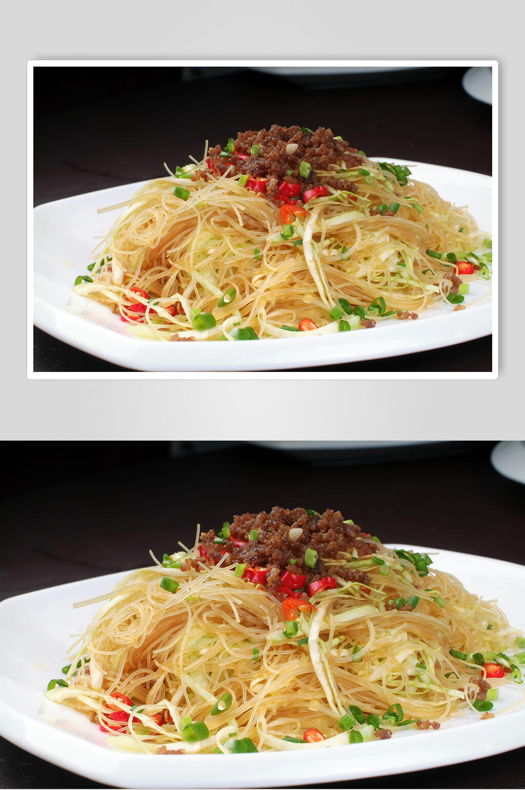新鲜美味肉沫粉丝美食摄影图片素材