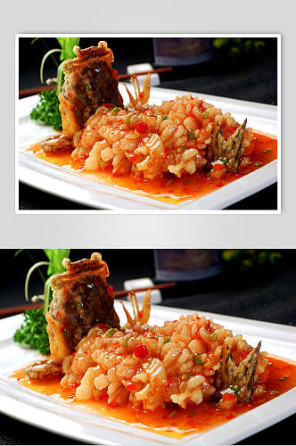 泰汁松鼠桂鱼美食摄影图片