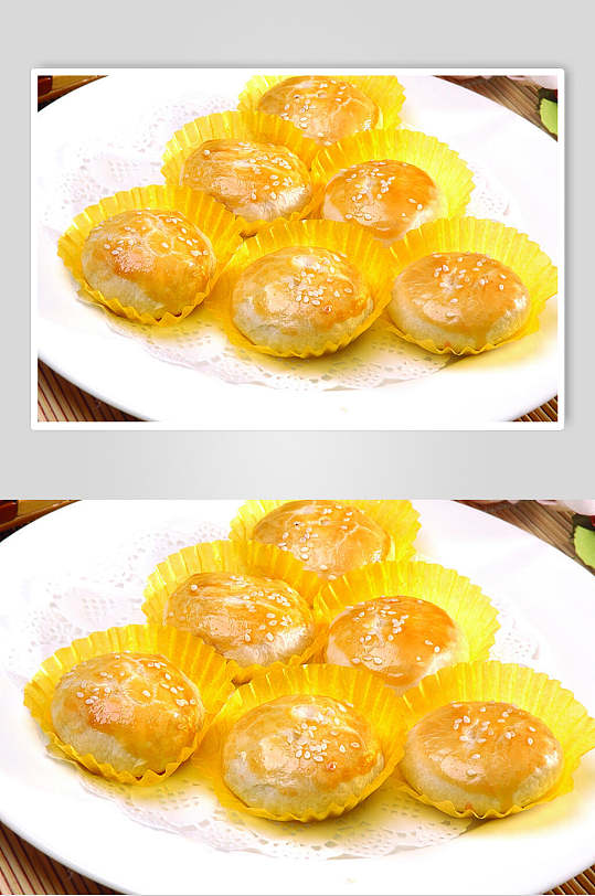 广式老婆饼小吃美食摄影图片