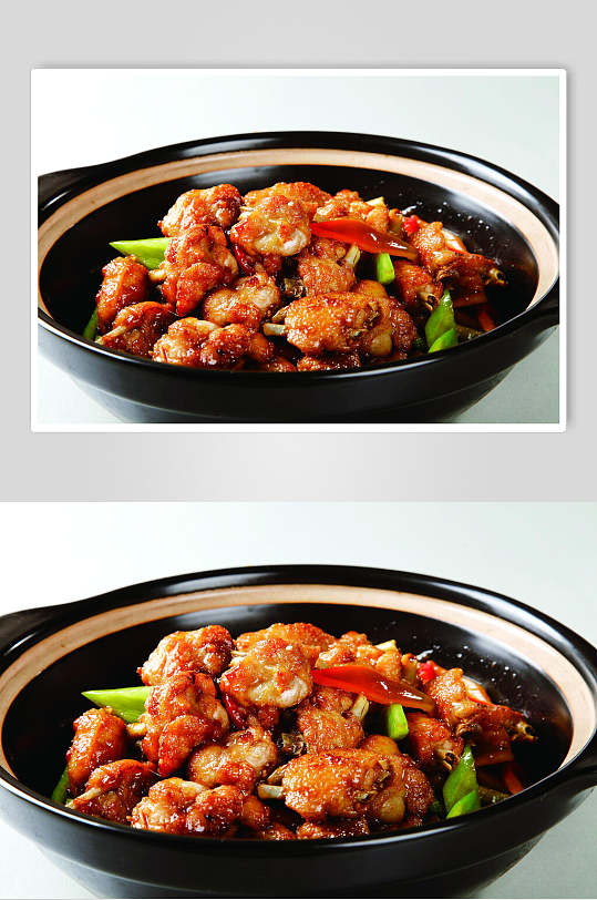 砂锅干捞鸡美食食品图片