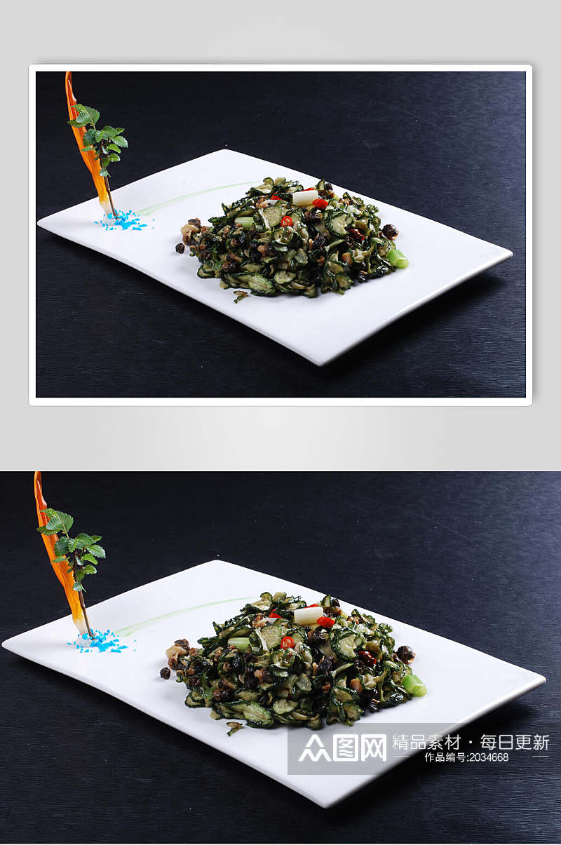 黄瓜干炒螺丝肉餐饮食物图片素材