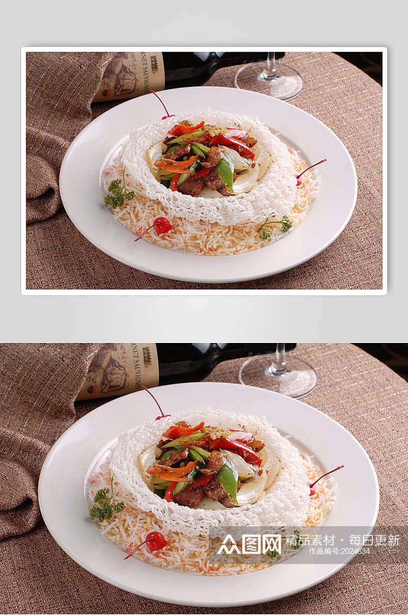 中餐凤巢格格肉美食食品图片素材