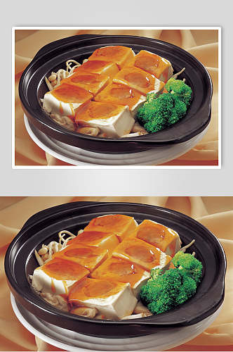 沙窝珍菌酿豆腐美食食品图片