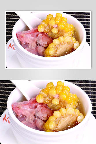 玉米煨筒子骨美食食物图片