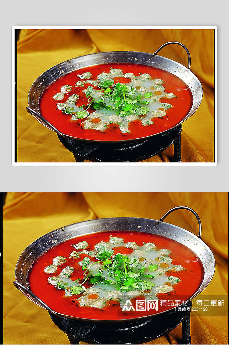 锅仔香菜丸食物图片素材