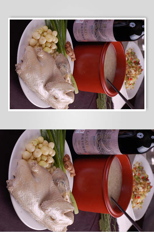 汤菜苦鸭子汤美食摄影图片