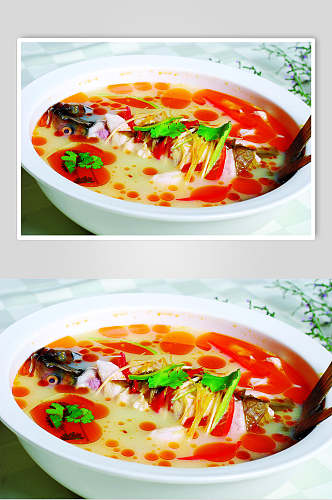 重庆酸菜鱼元窝食物摄影图片