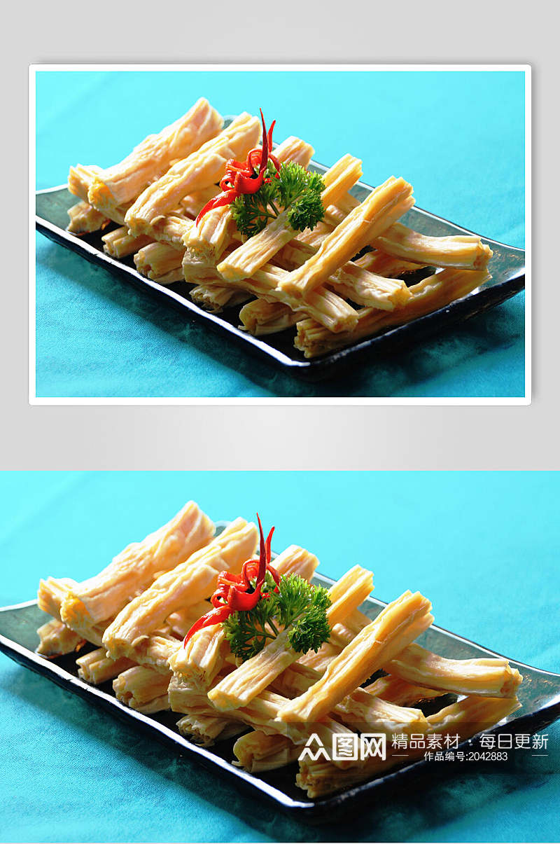 新鲜腐竹美食食物图片素材