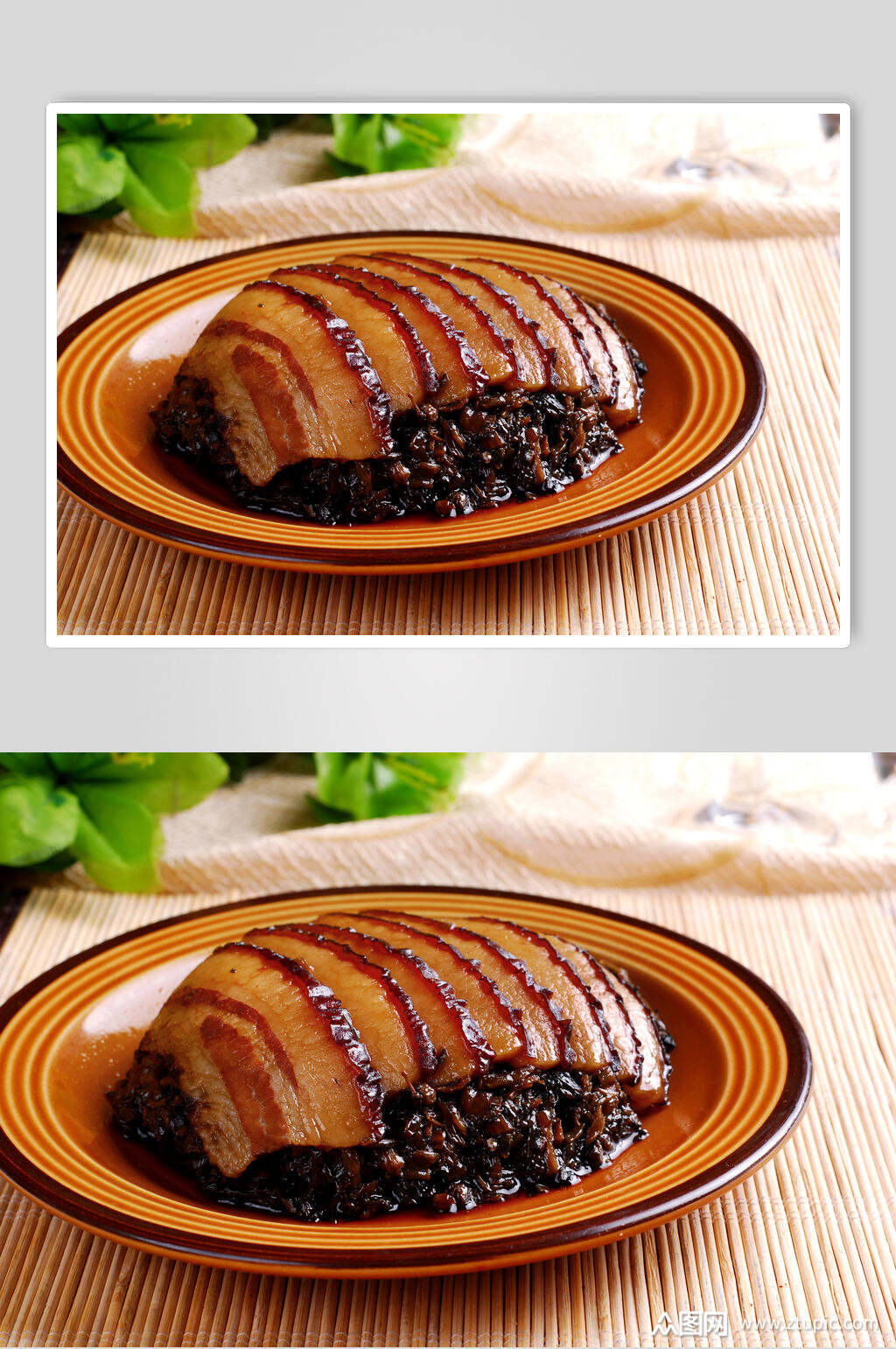 热菜乡村咸烧白餐饮实拍图片素材