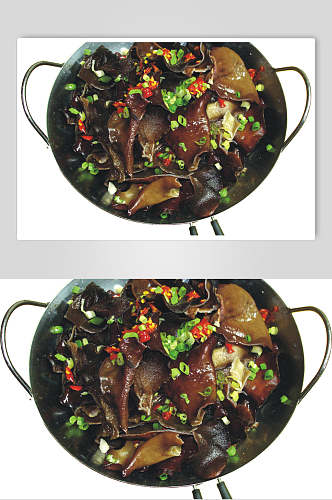 干锅黑木耳食品摄影图片