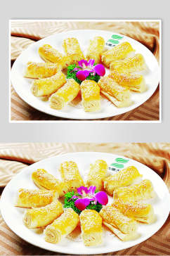 蜜汁叉烧酥美食食品图片