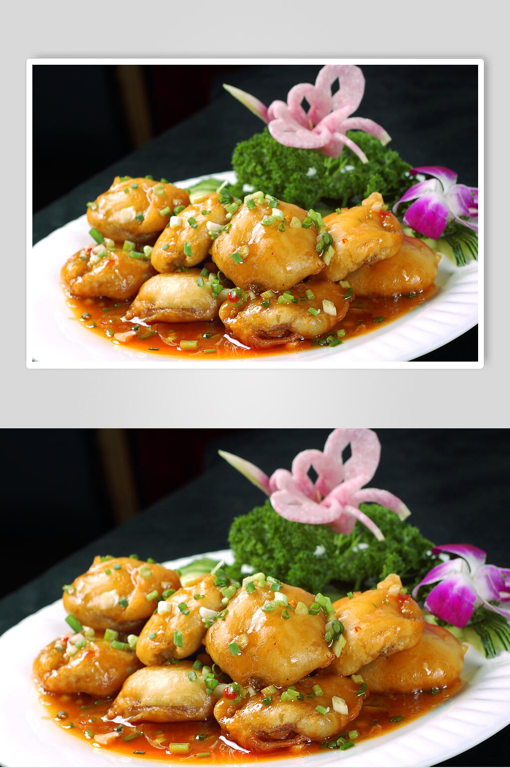 热菜荷塘藕夹美食摄影图片素材