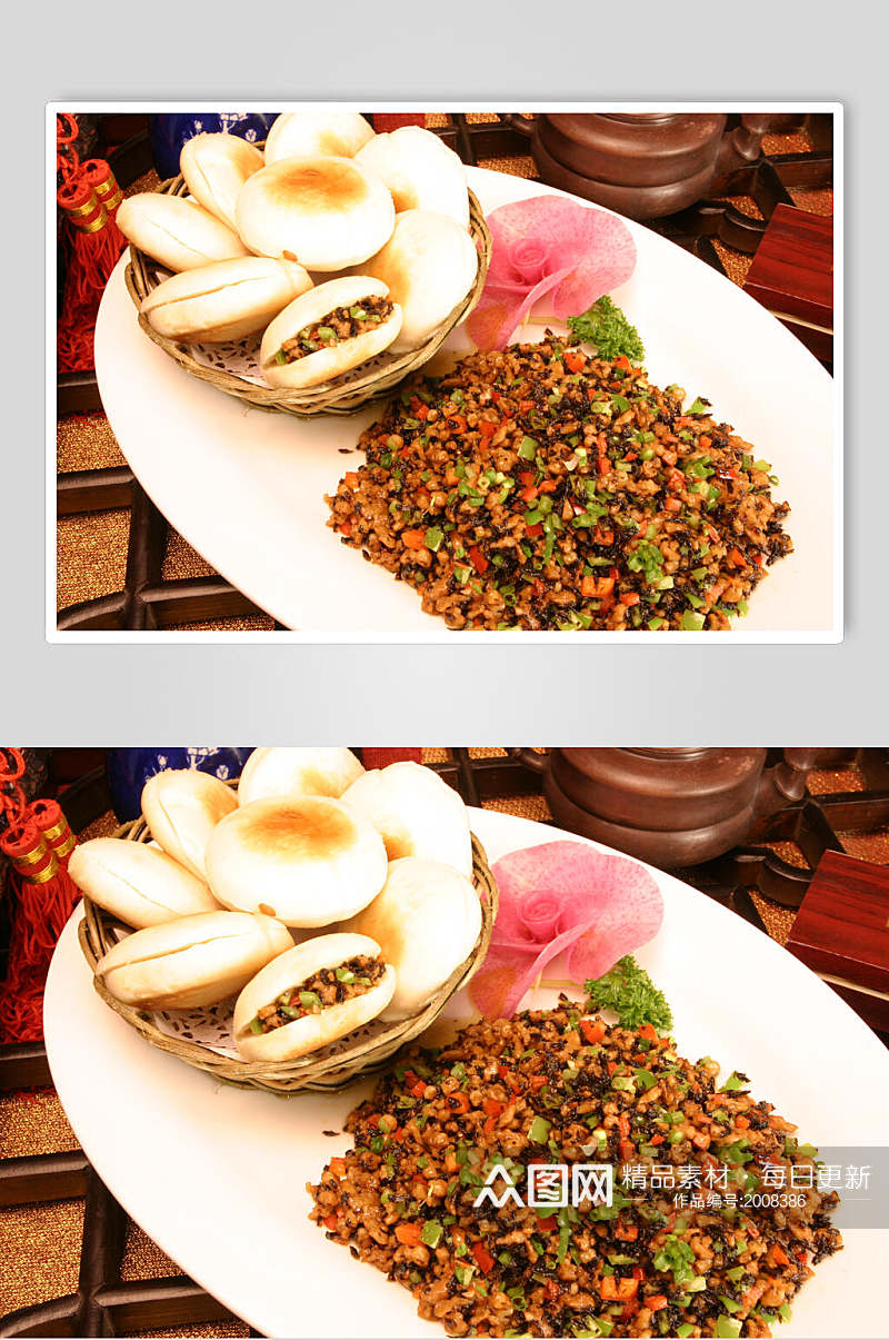 鸡米芽菜食品高清图片素材