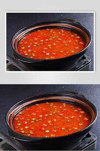 酸汤涮生鱼餐饮实拍图片