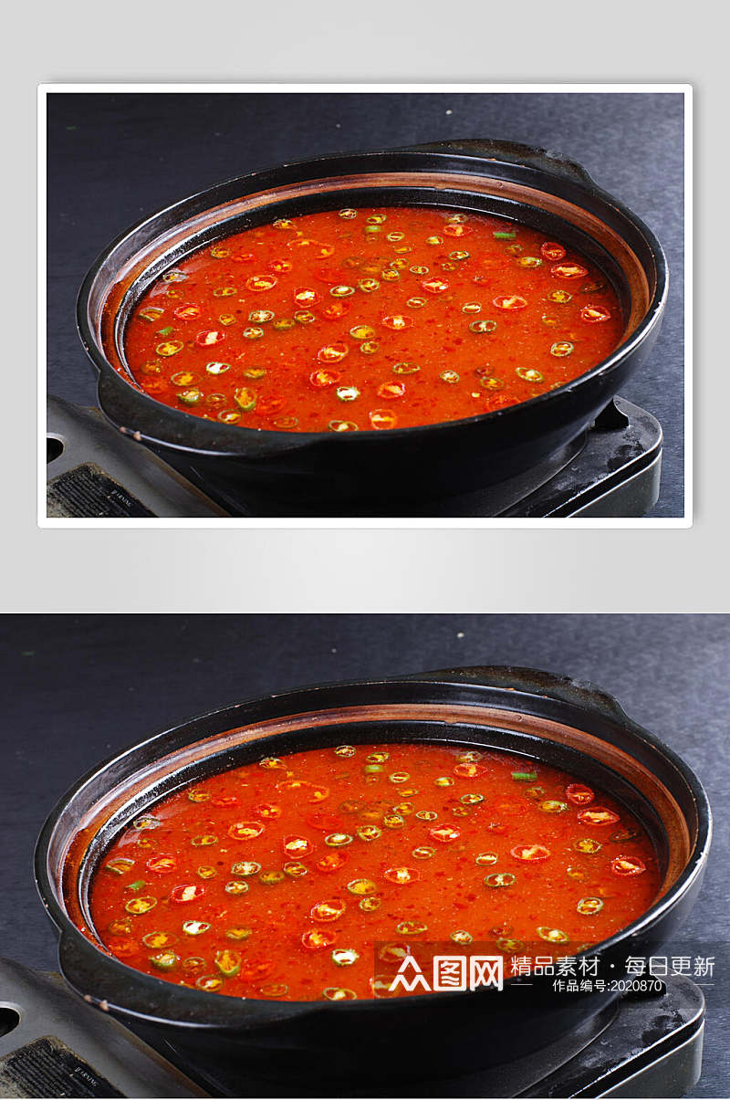 酸汤涮生鱼餐饮实拍图片素材