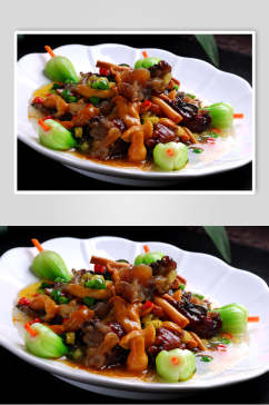山椒牦牛掌美食摄影图片