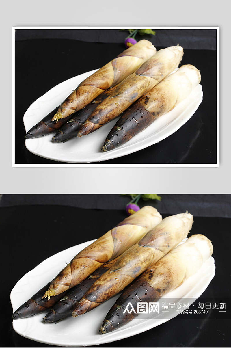 新鲜素菜手剥笋美食食物图片素材