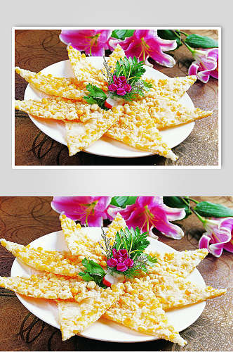 金黄香煎玉米烙美食食品图片