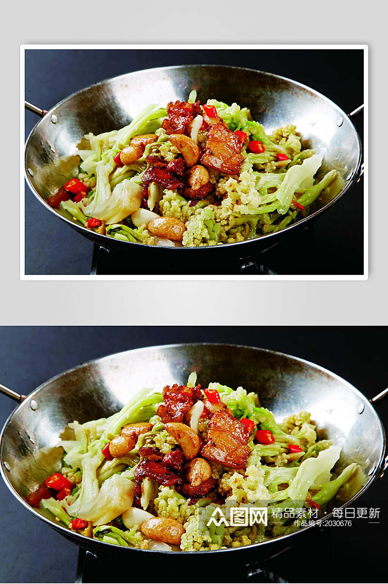香辣美味干锅有机菜花美食食品图片素材