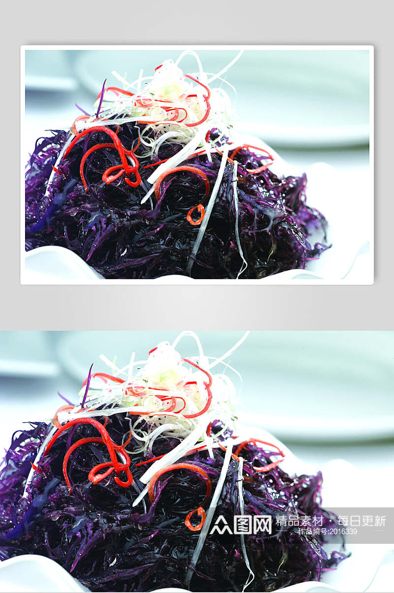凉拌紫晶藻美食图片素材