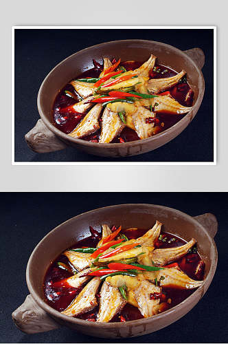 石锅鲜椒耗儿鱼餐饮食品图片