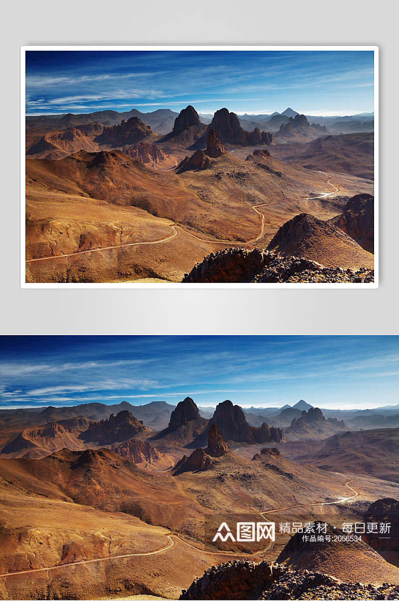 山峰山脉风景图片两联山峰和远山视觉摄影图素材