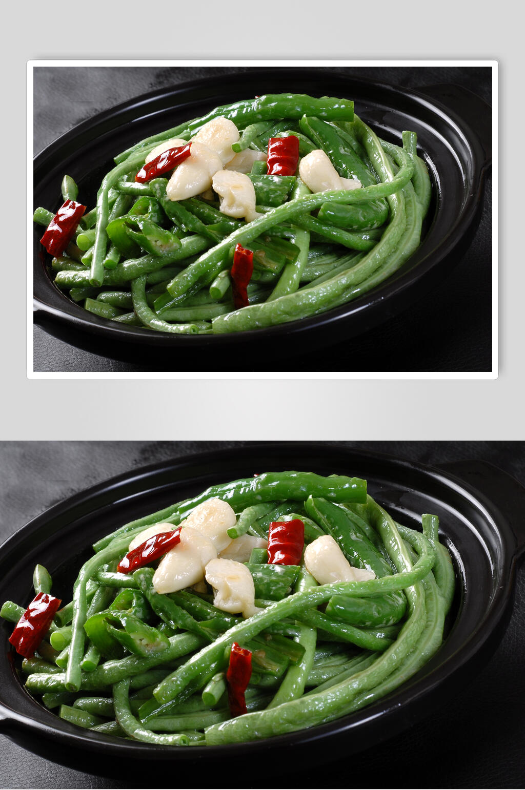 香辣砂锅豇豆美食摄影图片素材