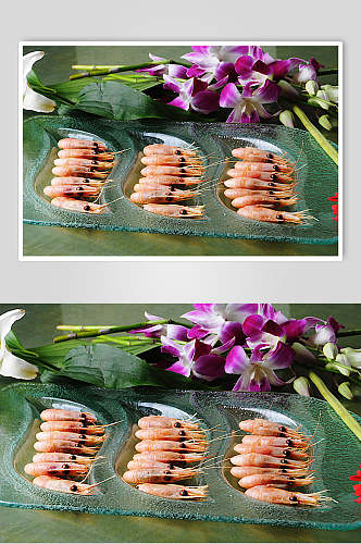 新鲜元宝虾美食摄影图片