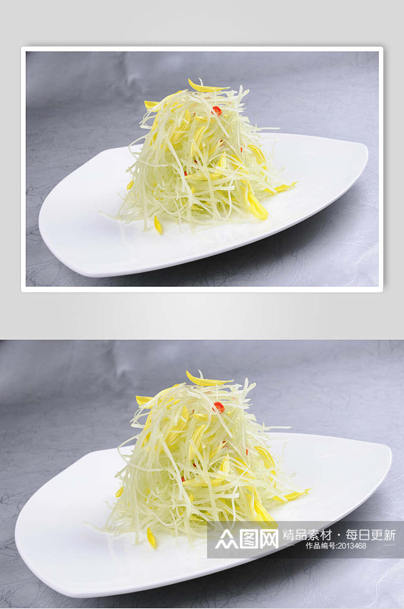 菊花拌笋丝食品摄影图片素材