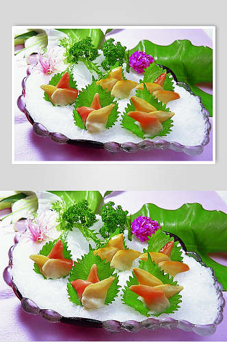 北极黄金贝刺身美食食物图片