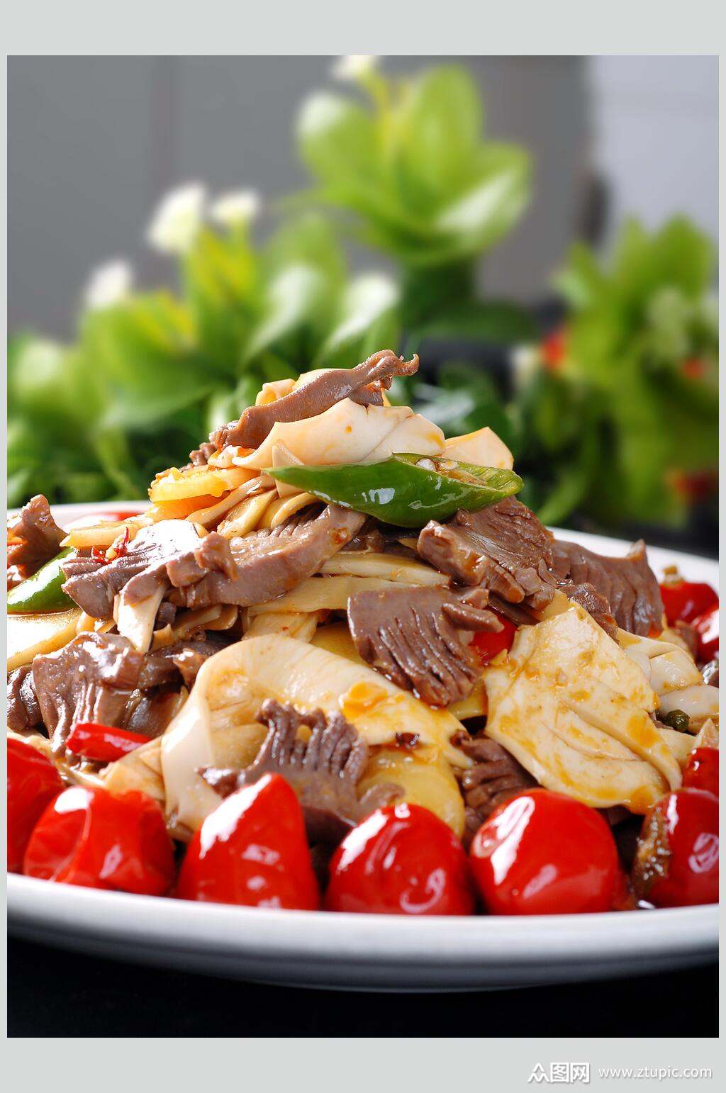 特色菜品泡椒双脆美食摄影图片素材