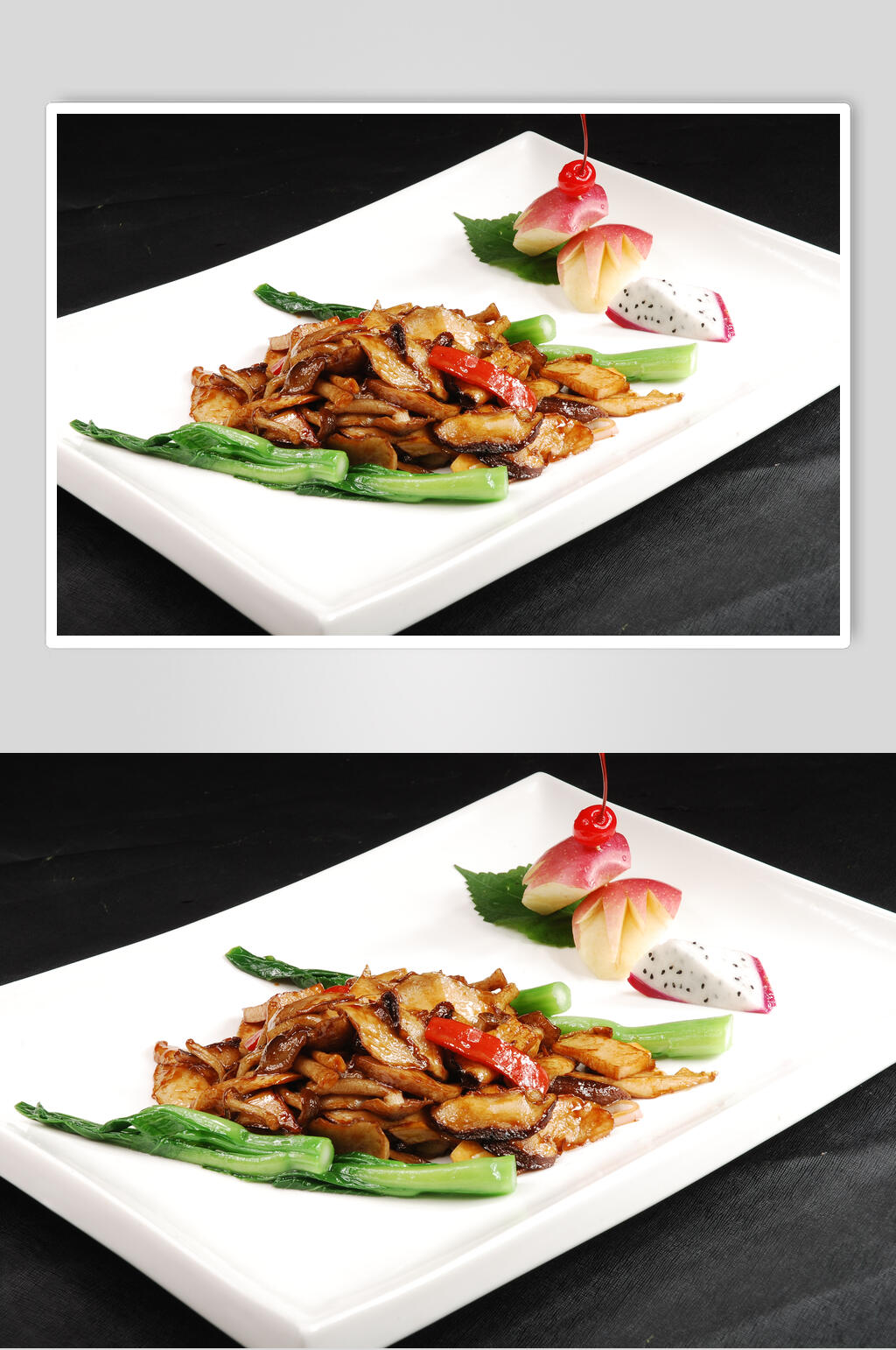 生炒菌王美食食物图片素材