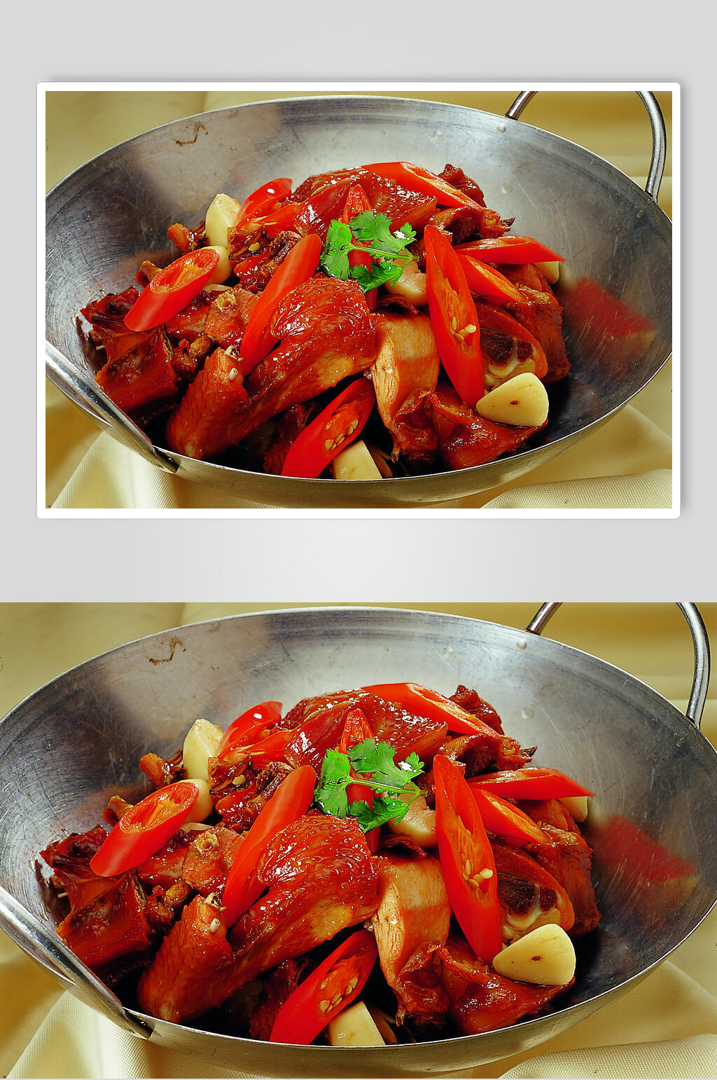 干锅藤桥薰鸡美食摄影图片素材