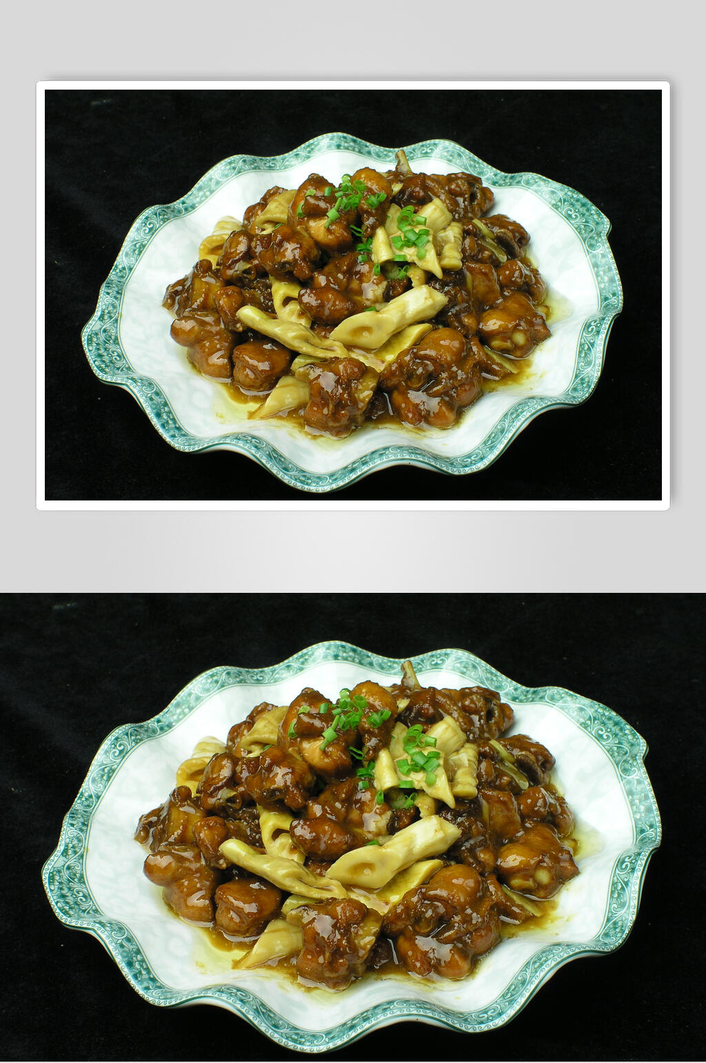 方竹笋烧鸡美食摄影图片素材