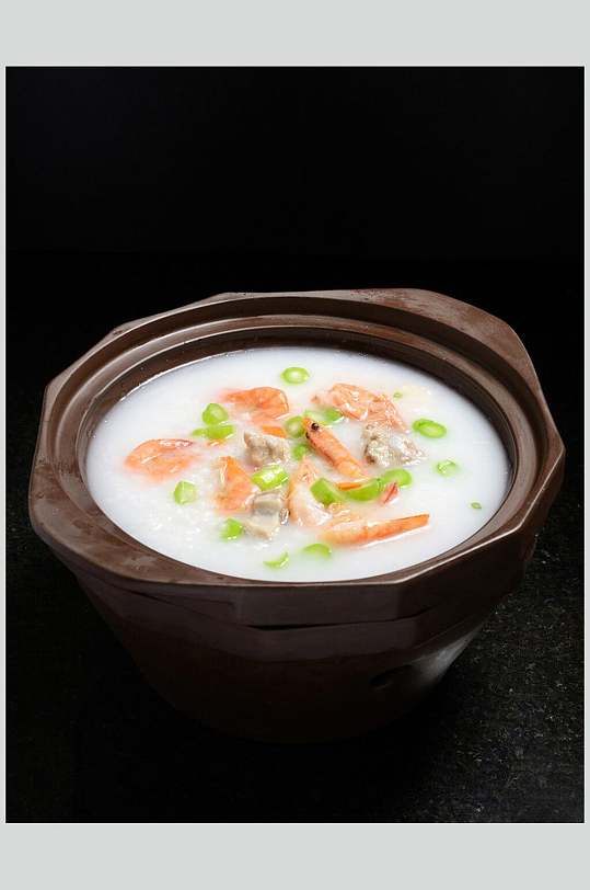 生虾排骨粥美食图片
