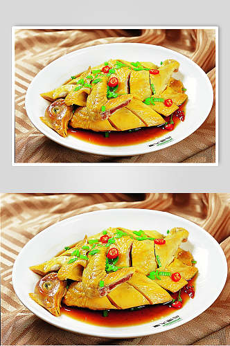 沙姜三黄鸡食物摄影图片