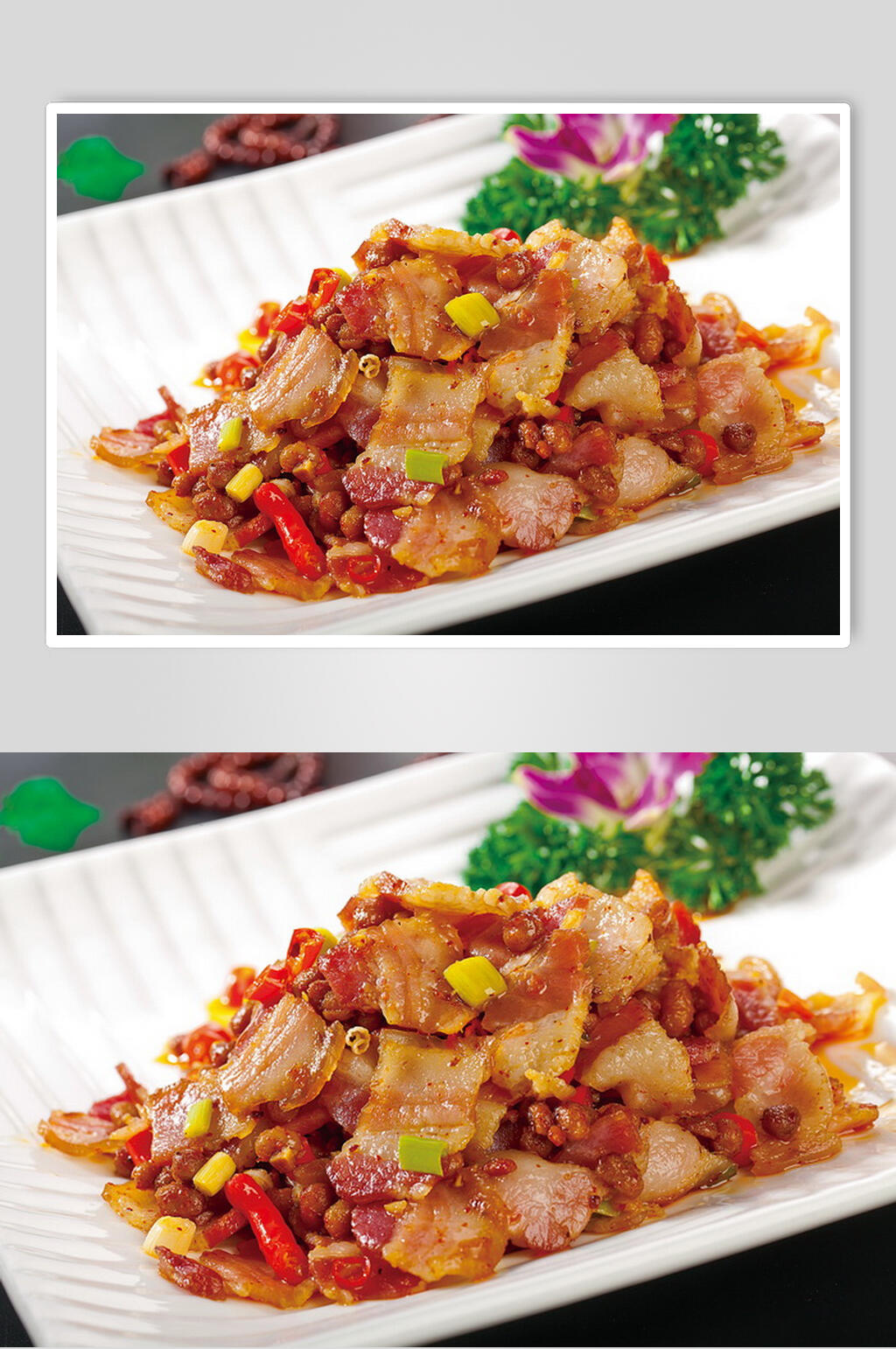 姨妹子豆鼓炒私房肉高清图片素材