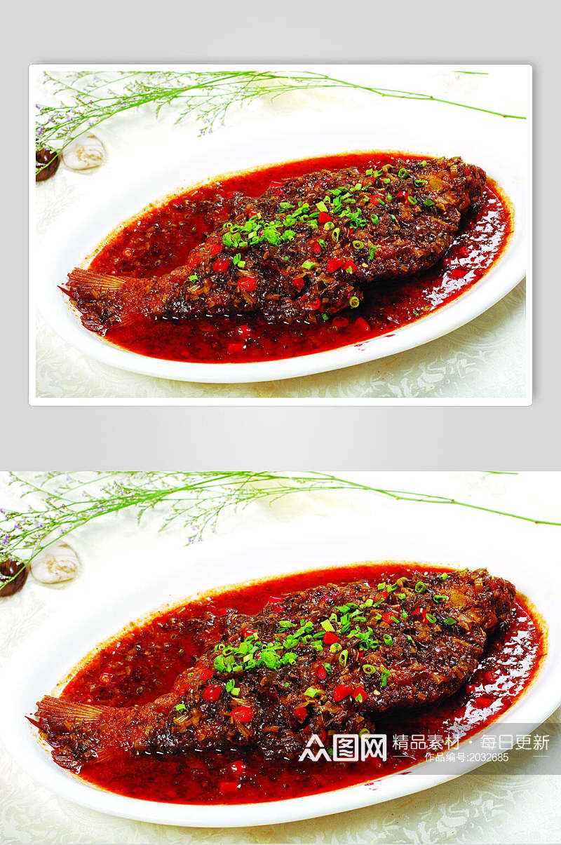 雪菜武昌鱼食物摄影图片素材