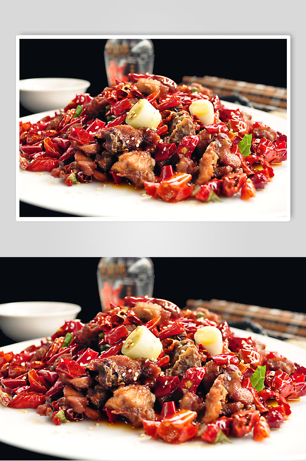 香辣美味鸡辣子鸡食品高清图片素材