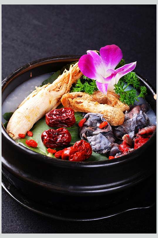 人参滋补粥美食摄影图片