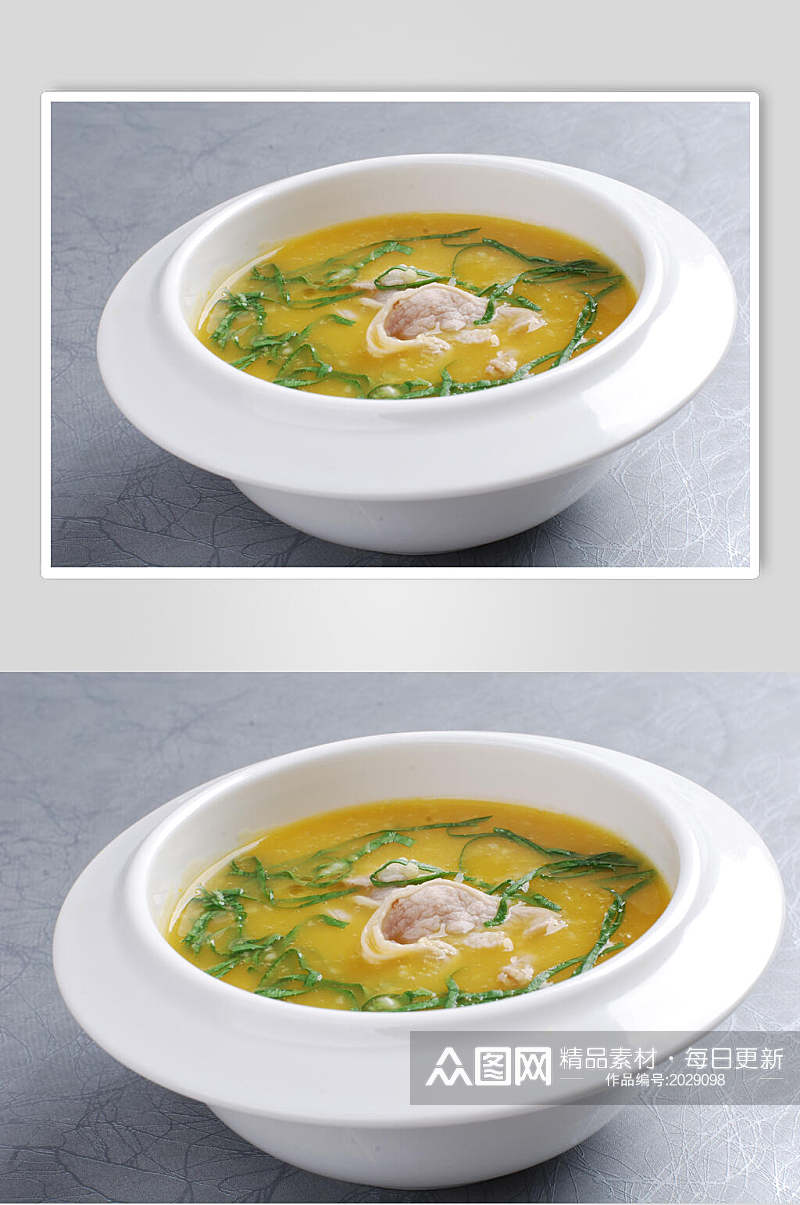 小米青菜炖肥牛美食图片素材